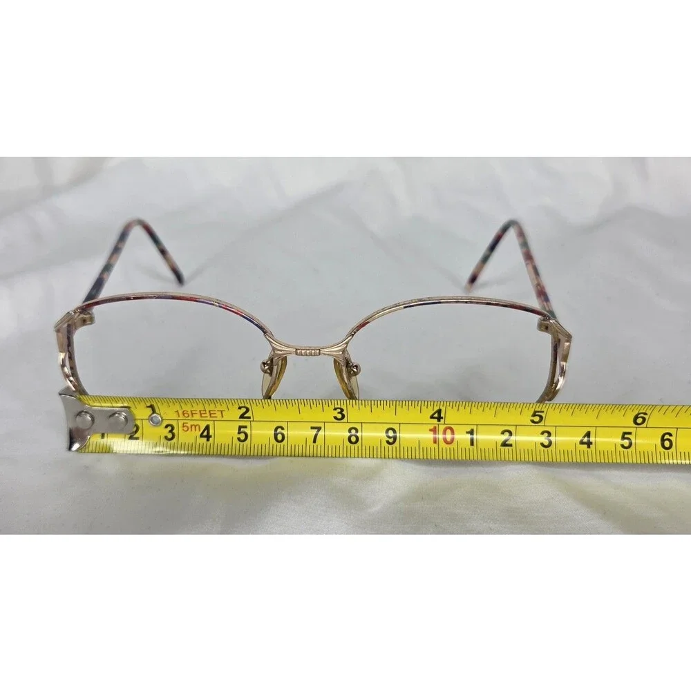 Vintage Womens EGF Glasses Rainbow Abstract Multicolor Frame Only C2 54-18-135